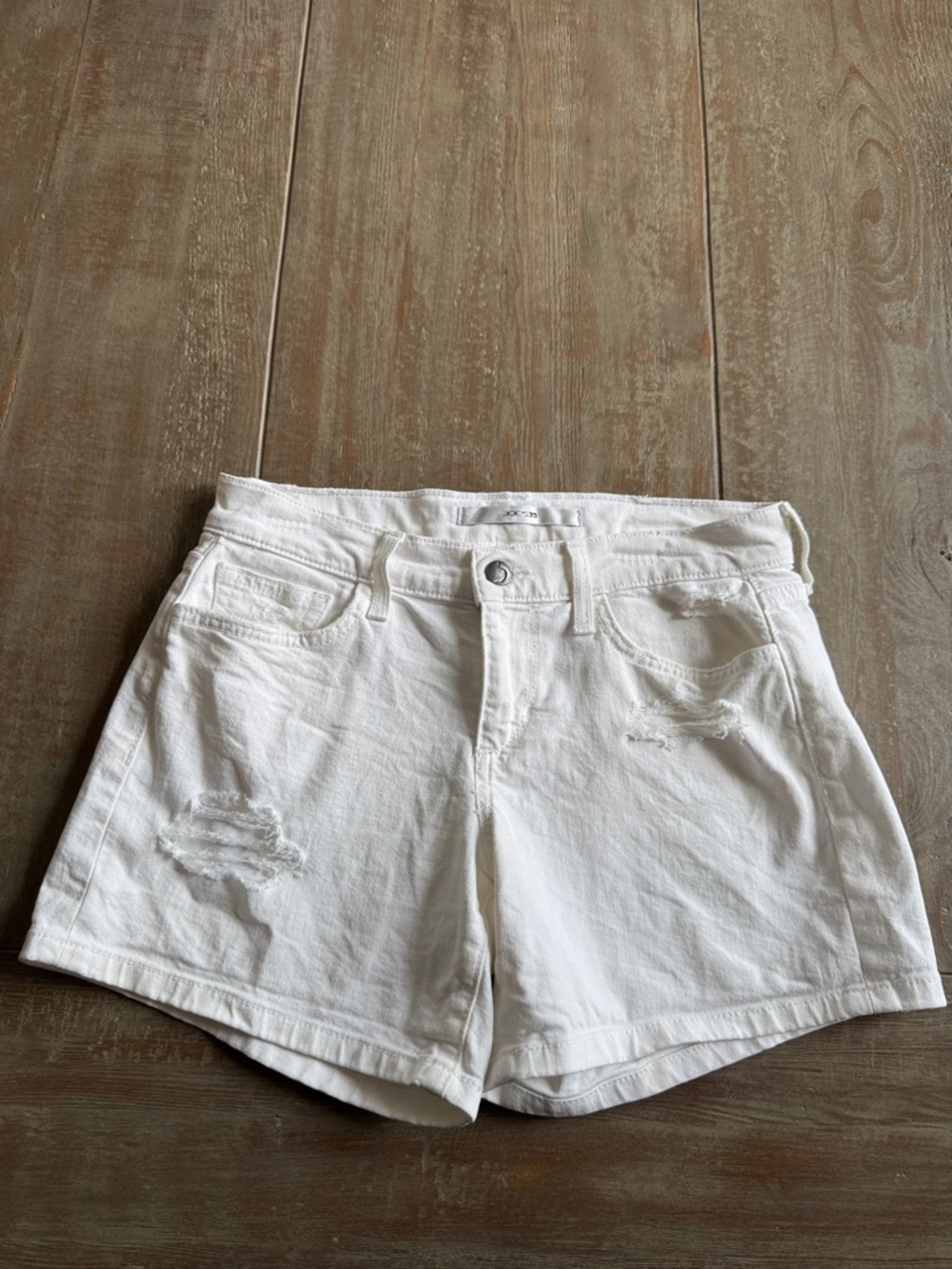 Joe's Jeans White Distressed Women's Denim Shorts